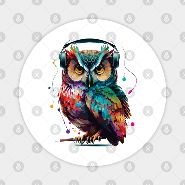 Owl Art Magnet by remixer2020